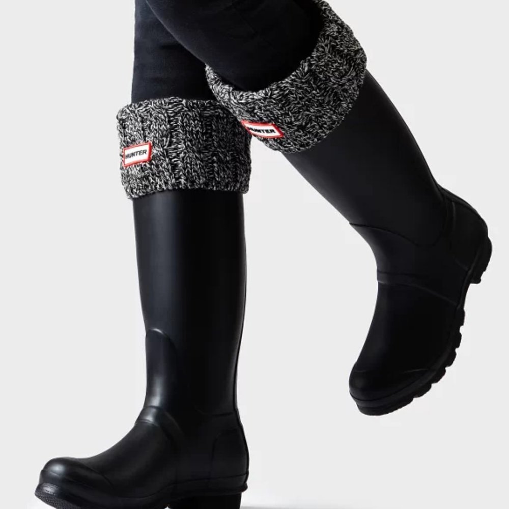 Hunter RAIN Boots TALL GLOSS BLACK 7